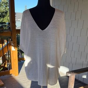 YAYA Women | Linen / Viscose Blend Sleeveless Sheer Sweater